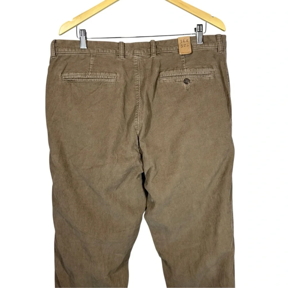 J.CREW Men's 36 X 32 Regular Brown Flat Front Vintage Cords